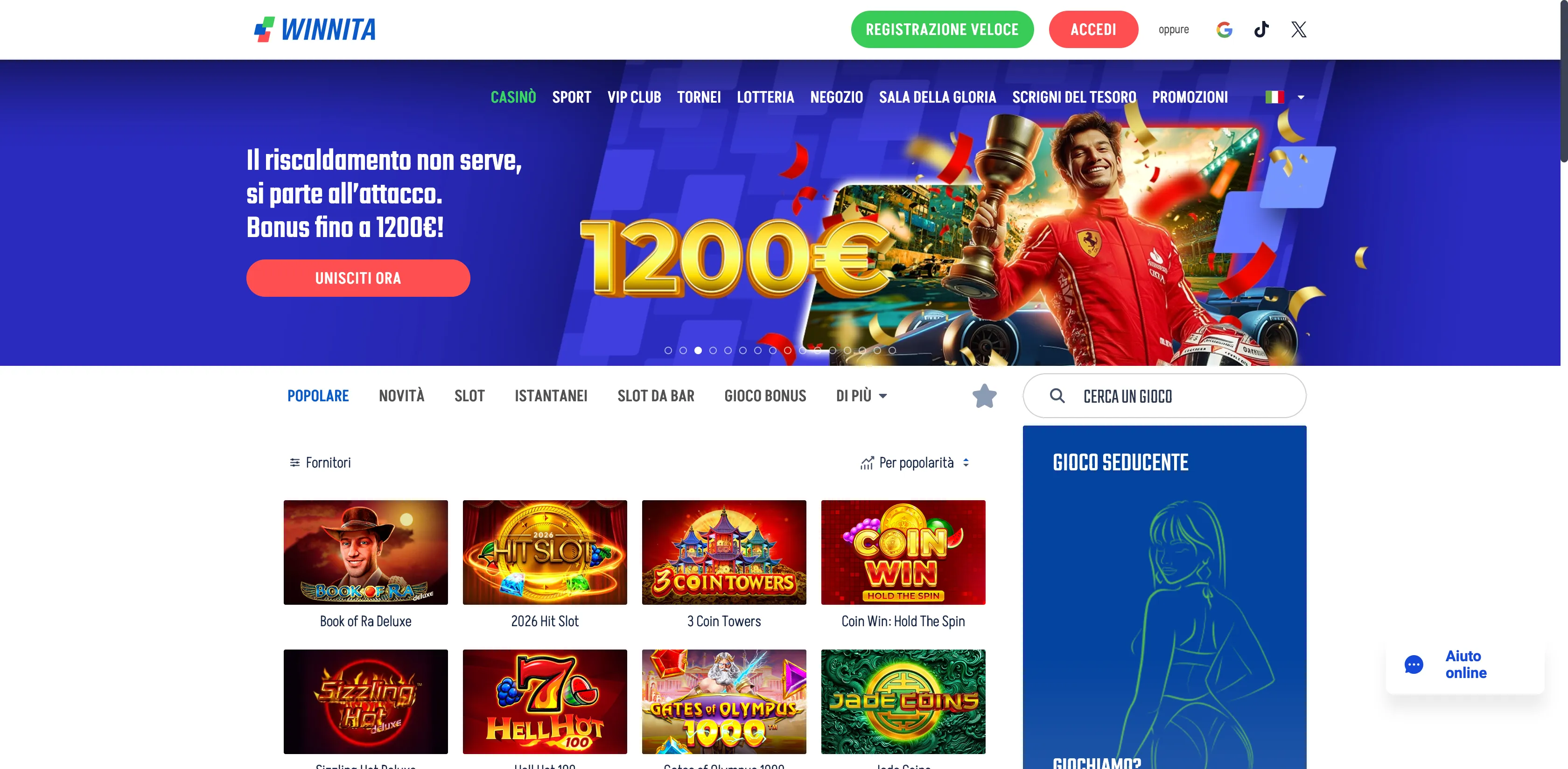 Winnita casino non AAMS